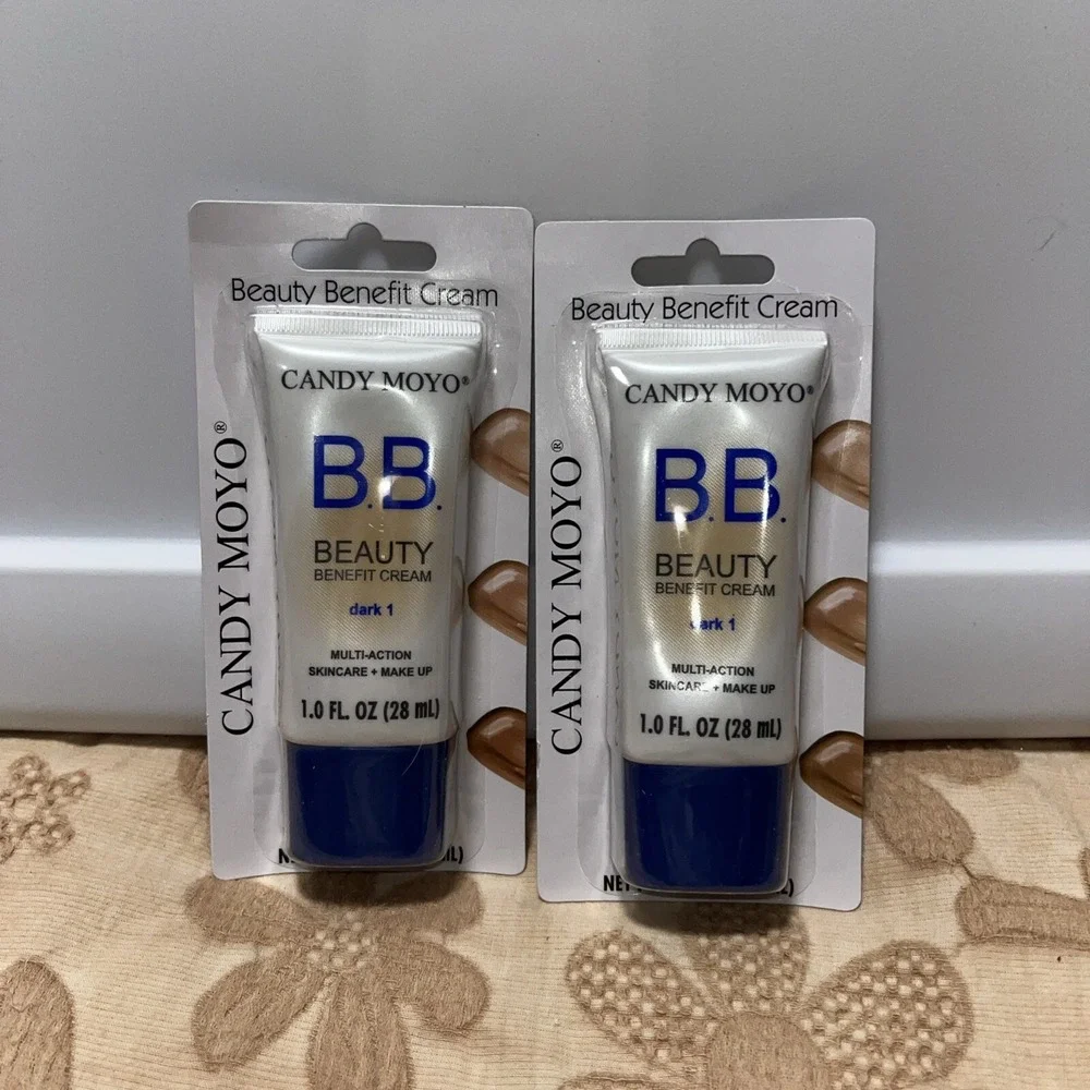 NEW Candy Moyo Beauty Benefit B.B. Cream Dark 1 Foundation Conceler Lot Of 2